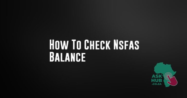 How To Check Nsfas Balance