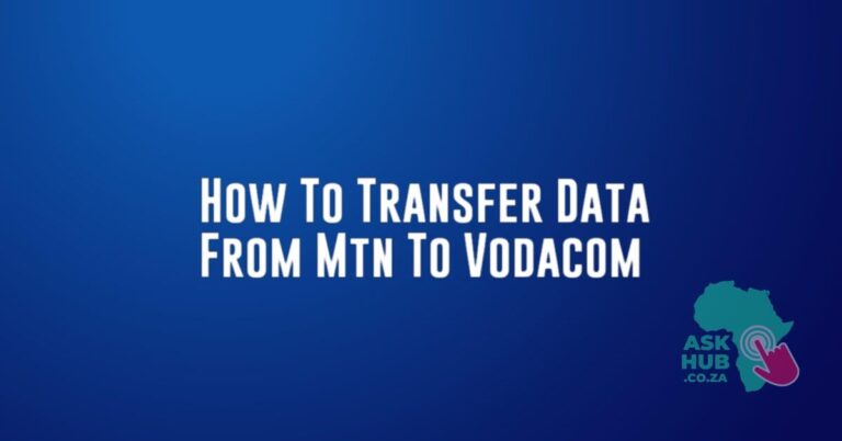 How To Transfer Data From Mtn To Vodacom