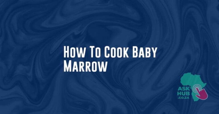 How To Cook Baby Marrow